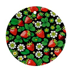 Strawberries Pattern Round Ornament (Two Sides) from ArtsNow.com Front