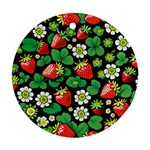 Strawberries Pattern Round Ornament (Two Sides)