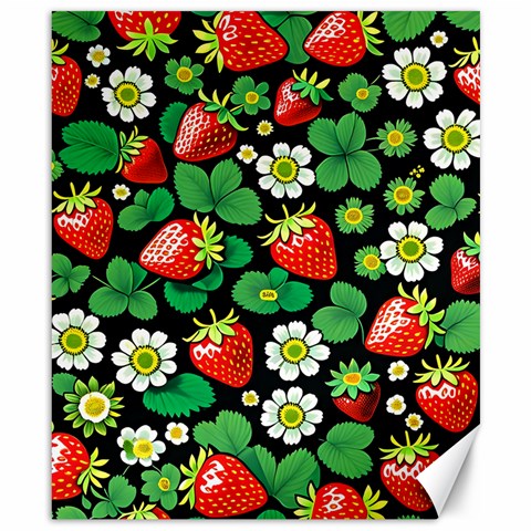 Strawberries Pattern Canvas 8  x 10  from ArtsNow.com 8.15 x9.66  Canvas - 1