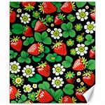 Strawberries Pattern Canvas 8  x 10 