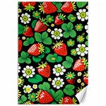 Strawberries Pattern Canvas 12  x 18 