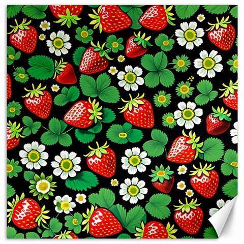 Strawberries Pattern Canvas 20  x 20  from ArtsNow.com 19 x19.27  Canvas - 1