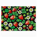 Strawberries Pattern Large Glasses Cloth