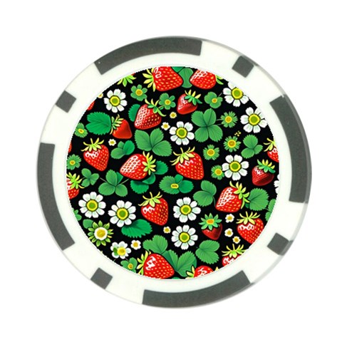 Strawberries Pattern Poker Chip Card Guard from ArtsNow.com Front