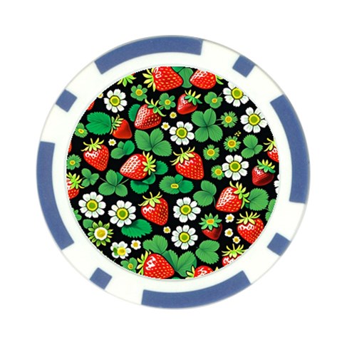 Strawberries Pattern Poker Chip Card Guard from ArtsNow.com Front