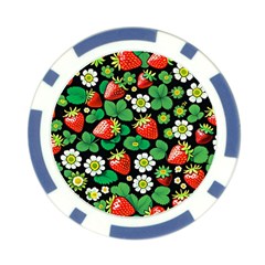 Strawberries Pattern Poker Chip Card Guard from ArtsNow.com Back