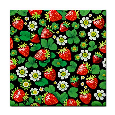 Strawberries Pattern Face Towel from ArtsNow.com Front