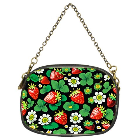 Strawberries Pattern Chain Purse (One Side) from ArtsNow.com Front