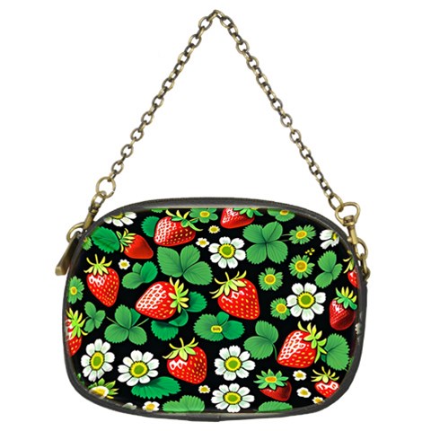 Strawberries Pattern Chain Purse (Two Sides) from ArtsNow.com Front