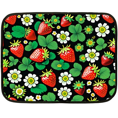 Strawberries Pattern Fleece Blanket (Mini) from ArtsNow.com 35 x27  Blanket