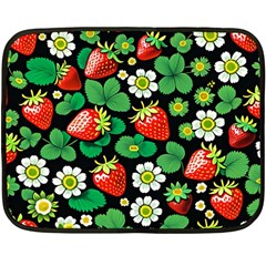 Strawberries Pattern Two Sides Fleece Blanket (Mini) from ArtsNow.com 35 x27  Blanket Front