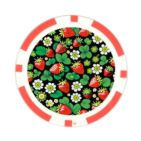 Strawberries Pattern Poker Chip Card Guard (10 pack) from ArtsNow.com Front