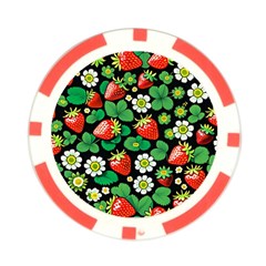 Strawberries Pattern Poker Chip Card Guard (10 pack) from ArtsNow.com Front