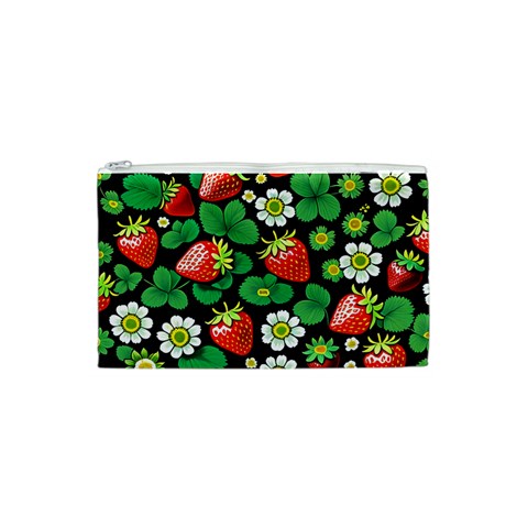 Strawberries Pattern Cosmetic Bag (Small) from ArtsNow.com Front