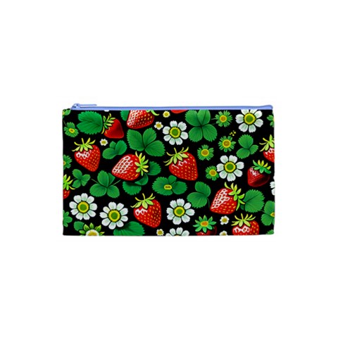 Strawberries Pattern Cosmetic Bag (Small) from ArtsNow.com Front