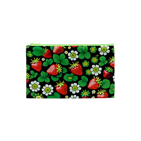 Strawberries Pattern Cosmetic Bag (Small) from ArtsNow.com Front