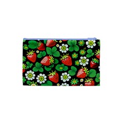 Strawberries Pattern Cosmetic Bag (Small) from ArtsNow.com Back