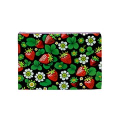 Strawberries Pattern Cosmetic Bag (Medium) from ArtsNow.com Front