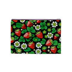 Strawberries Pattern Cosmetic Bag (Medium) from ArtsNow.com Back