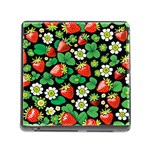 Strawberries Pattern Memory Card Reader (Square 5 Slot)