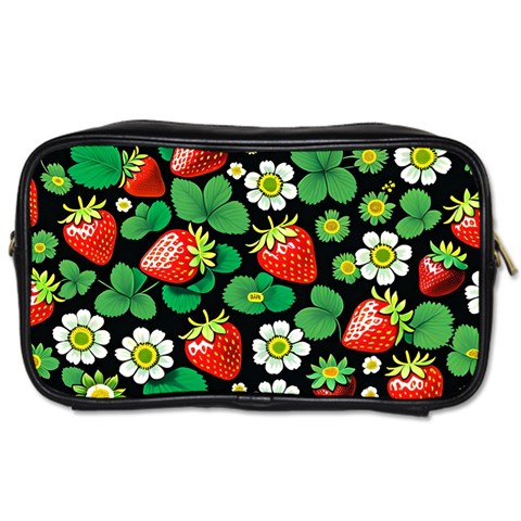 Strawberries Pattern Toiletries Bag (One Side) from ArtsNow.com Front