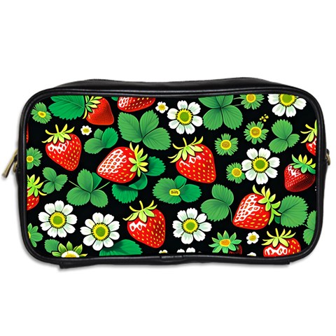 Strawberries Pattern Toiletries Bag (Two Sides) from ArtsNow.com Back