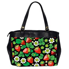 Strawberries Pattern Oversize Office Handbag (2 Sides) from ArtsNow.com Back