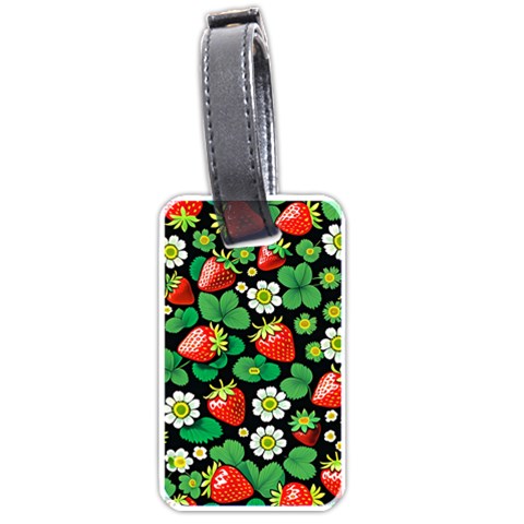 Strawberries Pattern Luggage Tag (one side) from ArtsNow.com Front