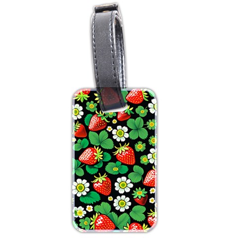 Strawberries Pattern Luggage Tag (two sides) from ArtsNow.com Front