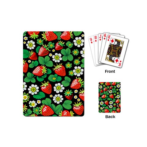 Strawberries Pattern Playing Cards Single Design (Mini) from ArtsNow.com Back