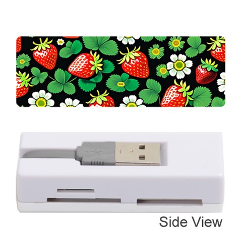 Strawberries Pattern Memory Card Reader (Stick) from ArtsNow.com Front