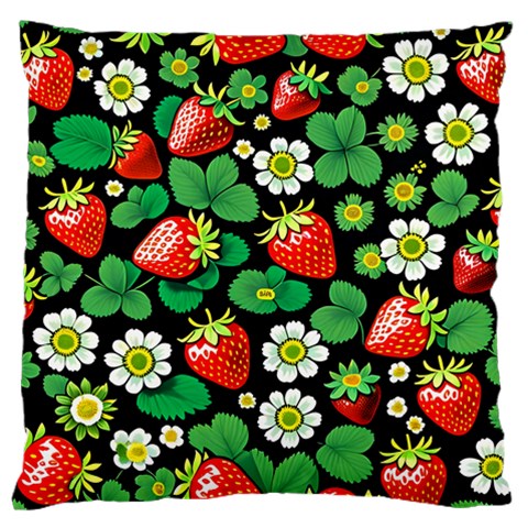 Strawberries Pattern Large Cushion Case (Two Sides) from ArtsNow.com Front