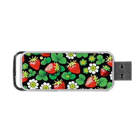 Strawberries Pattern Portable USB Flash (One Side) from ArtsNow.com Front