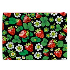 Strawberries Pattern Cosmetic Bag (XXL) from ArtsNow.com Back