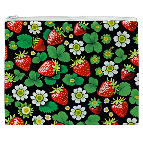 Strawberries Pattern Cosmetic Bag (XXXL) from ArtsNow.com Front