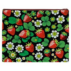 Strawberries Pattern Cosmetic Bag (XXXL) from ArtsNow.com Back