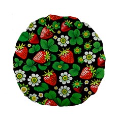 Strawberries Pattern Standard 15  Premium Round Cushions from ArtsNow.com Back