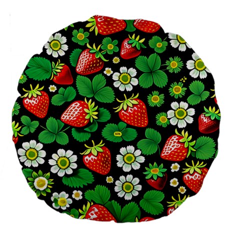 Strawberries Pattern Large 18  Premium Round Cushions from ArtsNow.com Front