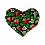 Strawberries Pattern Standard 16  Premium Heart Shape Cushions