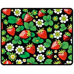 Strawberries Pattern Two Sides Fleece Blanket (Medium) from ArtsNow.com 58.8 x47.4  Blanket Front