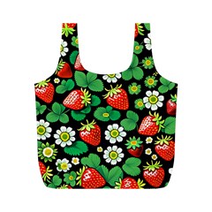 Strawberries Pattern Full Print Recycle Bag (M) from ArtsNow.com Front