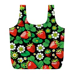 Strawberries Pattern Full Print Recycle Bag (L) from ArtsNow.com Front