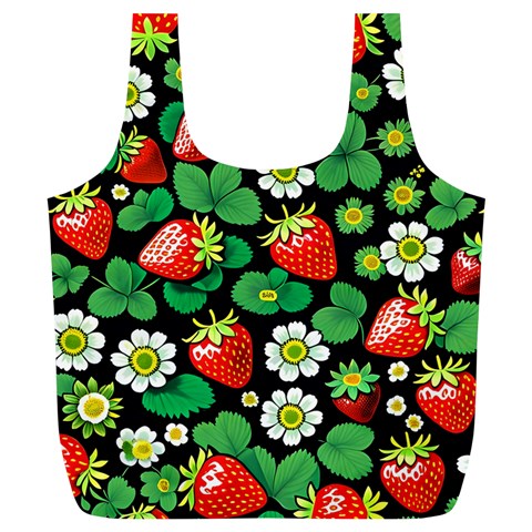 Strawberries Pattern Full Print Recycle Bag (XL) from ArtsNow.com Front