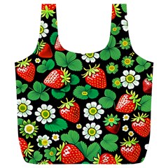 Strawberries Pattern Full Print Recycle Bag (XL) from ArtsNow.com Back