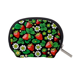 Strawberries Pattern Accessory Pouch (Small) from ArtsNow.com Back