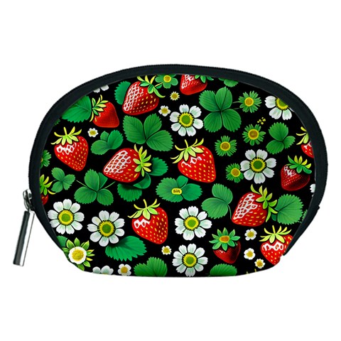 Strawberries Pattern Accessory Pouch (Medium) from ArtsNow.com Front