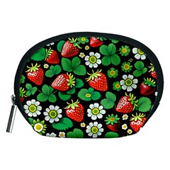 Strawberries Pattern Accessory Pouch (Medium) from ArtsNow.com Front