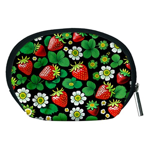 Strawberries Pattern Accessory Pouch (Medium) from ArtsNow.com Back