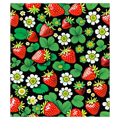 Strawberries Pattern Drawstring Pouch (Small) from ArtsNow.com Front