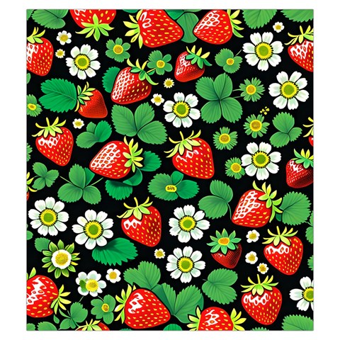 Strawberries Pattern Drawstring Pouch (Medium) from ArtsNow.com Front